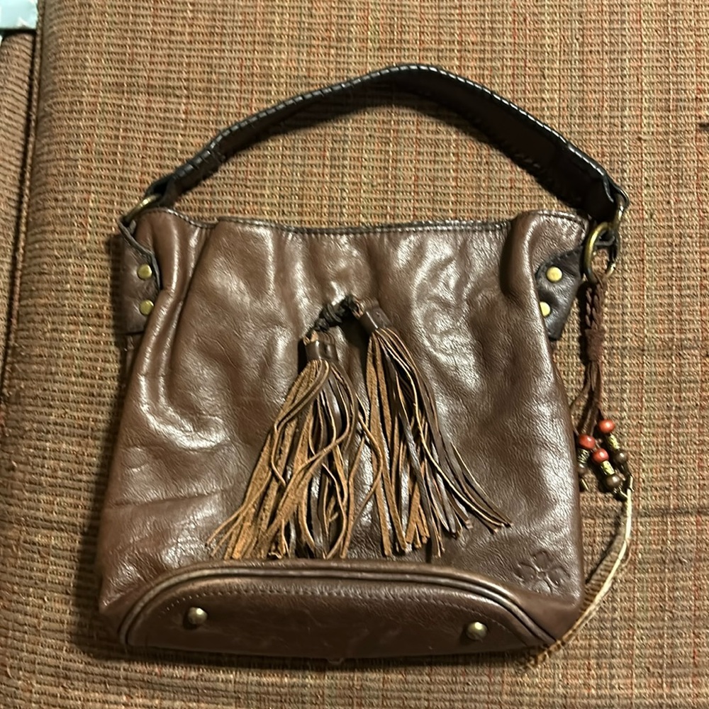 Patricia Nash Brown Bucket Handbag